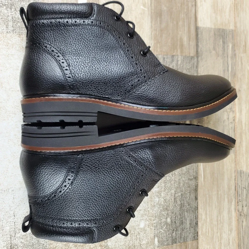 Nunn Bush Ozark II Men Chukka Boot Sz 10 XW Wide Tumbled Leather Lace Up Plain